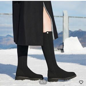 VIIAIA Filipa Round-Toe Stretchy Wool Knee-High Boots, 9.5, worn once, black